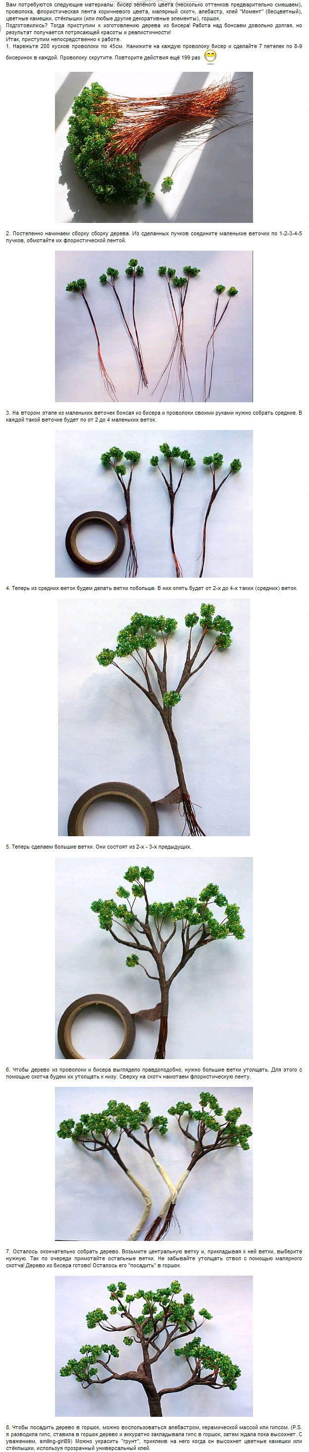 бисероплетение деревья