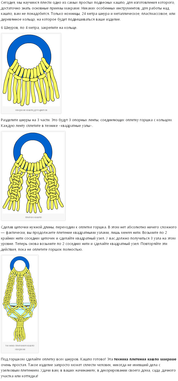 кашпо макраме кашпо макраме
