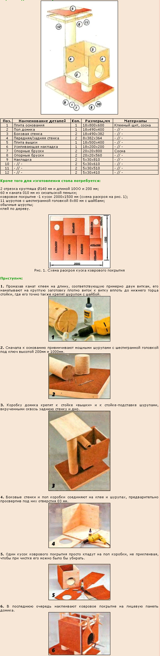 Сделать домик для кошки своими руками пошаговая 34