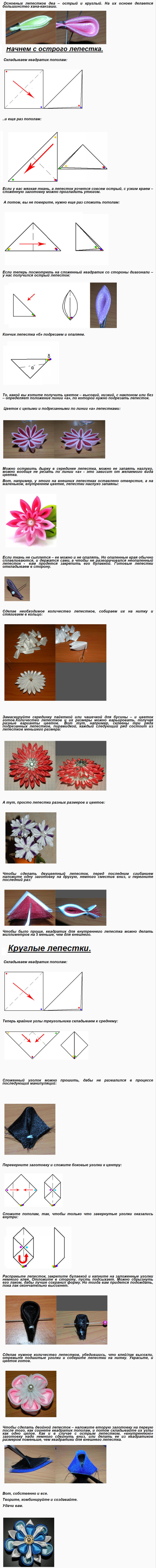 Подробные схемы канзаши Подробные схемы канзаши